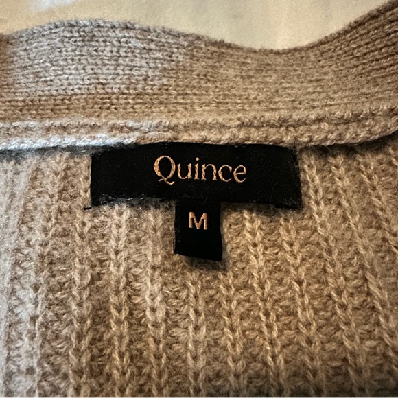 Quince Women's Mongolian Cashmere Fisherman Cropped Cardigan Sweater - Picture 3 of 6